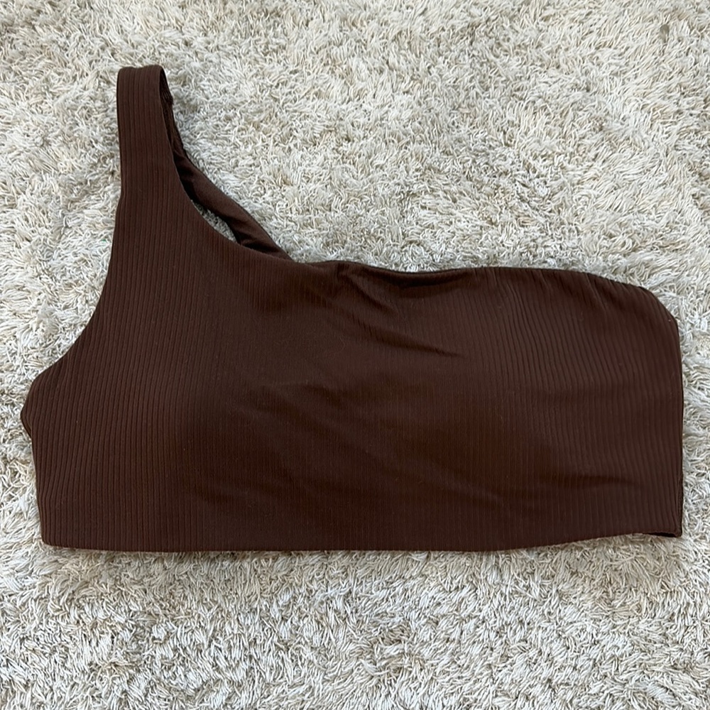 Lululemon Ribbed Asymmetrical Yoga Bra